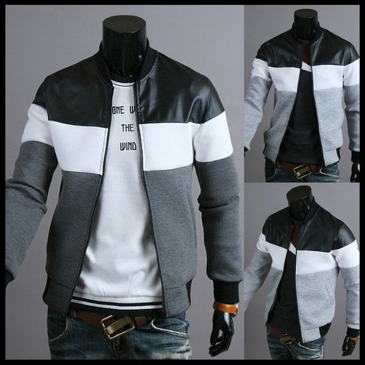 MONO//FIT stylish spring jacket in gray and black with a sleek design and comfortable fit