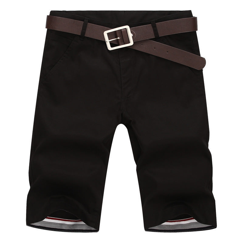 MONO//FIT black teen casual shorts men with a stylish belt for versatile summer looks
