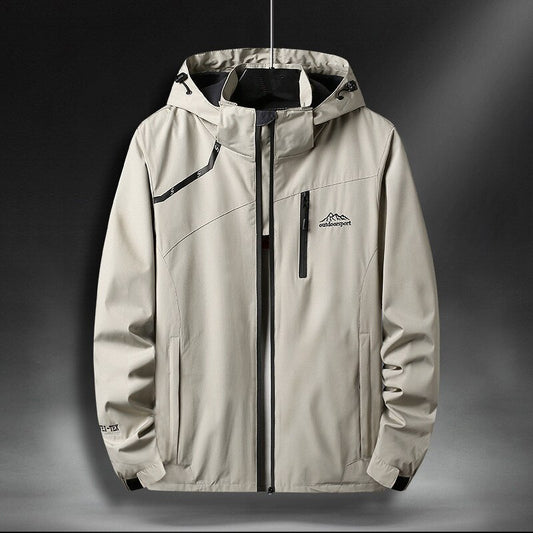 MONO//FIT men's waterproof jacket for winter with adjustable hood and zippered pockets