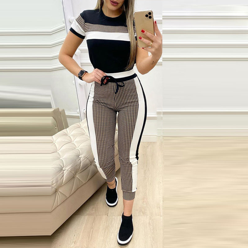 MONO//FIT women's fashion sets featuring a stylish black and white striped top with matching pants