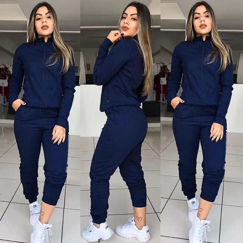 MONO//FIT women's fitness twinset in navy blue, perfect for stylish workouts and casual outings